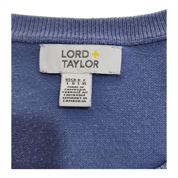 Lord & Taylor sweater Women's Sz Large  Cotton Blend knit casual Everyday Office - Picture 2 of 7